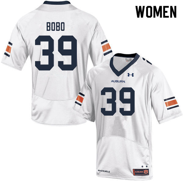 Women #39 Chris Bobo Auburn Tigers College Football Jerseys Sale-White